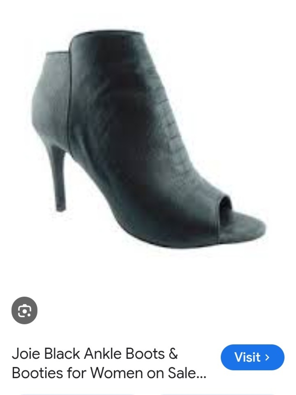 Joie Gwen Black Peep-Toe Open Toe Ankle Bootie 36.5